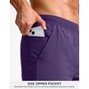 G Gradual Men’s Athletic Running Shorts Zip Pocket Quick Dry | Lightweight Moisture-Wicking Fabric, Flat Elastic Waistband, Drawcord Fit, 5″/7″/9″ Options, Gym Golf Tennis And Hiking(Deep Purple)