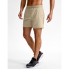 G Gradual Men’s Athletic Running Shorts Zip Pocket Quick Dry | Lightweight Moisture-Wicking Fabric, Flat Elastic Waistband, Drawcord Fit, 5″/7″/9″ Options, Gym Golf Tennis And Hiking(Khaki)