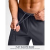 G Gradual Men’s Athletic Running Shorts Zip Pocket Quick Dry | Lightweight Moisture-Wicking Fabric, Flat Elastic Waistband, Drawcord Fit, 5″/7″/9″ Options, Gym Golf Tennis And Hiking(Dark Grey)