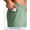 G Gradual Men’s Athletic Running Shorts Zip Pocket Quick Dry | Lightweight Moisture-Wicking Fabric, Flat Elastic Waistband, Drawcord Fit, 5″/7″/9″ Options, Gym Golf Tennis And Hiking(Green Bamboo)