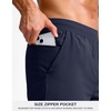 G Gradual Men’s Athletic Running Shorts Zip Pocket Quick Dry | Lightweight Moisture-Wicking Fabric, Flat Elastic Waistband, Drawcord Fit, 5″/7″/9″ Options, Gym Golf Tennis And Hiking(Navy)