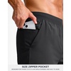 G Gradual Men’s Athletic Running Shorts Zip Pocket Quick Dry | Lightweight Moisture-Wicking Fabric, Flat Elastic Waistband, Drawcord Fit, 5″/7″/9″ Options, Gym Golf Tennis And Hiking(Black)