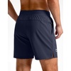G Gradual Men’s Athletic Running Shorts Zip Pocket Quick Dry | Lightweight Moisture-Wicking Fabric, Flat Elastic Waistband, Drawcord Fit, 5″/7″/9″ Options, Gym Golf Tennis And Hiking(Navy)