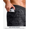 G Gradual Men’s Athletic Running Shorts Zip Pocket Quick Dry | Lightweight Moisture-Wicking Fabric, Flat Elastic Waistband, Drawcord Fit, 5″/7″/9″ Options, Gym Golf Tennis And Hiking(Black Camo)