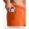 G Gradual Men’s Athletic Running Shorts Zip Pocket Quick Dry | Lightweight Moisture-Wicking Fabric, Flat Elastic Waistband, Drawcord Fit, 5″/7″/9″ Options, Gym Golf Tennis And Hiking(Orange)