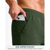 G Gradual Men’s Athletic Running Shorts Zip Pocket Quick Dry | Lightweight Moisture-Wicking Fabric, Flat Elastic Waistband, Drawcord Fit, 5″/7″/9″ Options, Gym Golf Tennis And Hiking(Dark Olive)