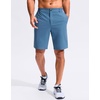 G Gradual Men’s Golf Shorts 9″ Lightweight Casual Stretch Shorts for Men | 3 Pockets, Stretch, Quick Dry, Breathable, Moisture wicking, Expandable Waistband, Zip fly, Dress Work Shorts(Dusty Blue)