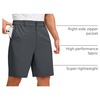 G Gradual Men’s Golf Shorts 9″ Lightweight Casual Stretch Shorts for Men | 3 Pockets, Stretch, Quick Dry, Breathable, Moisture wicking, Expandable Waistband, Zip fly, Dress Work Shorts(Dark Grey)