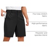 G Gradual Men’s Golf Shorts 9″ Lightweight Casual Stretch Shorts for Men | 3 Pockets, Stretch, Quick Dry, Breathable, Moisture wicking, Expandable Waistband, Zip fly, Dress Work Shorts(Black)