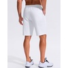 G Gradual Men’s Golf Shorts 9″ Lightweight Casual Stretch Shorts for Men | 3 Pockets, Stretch, Quick Dry, Breathable, Moisture wicking, Expandable Waistband, Zip fly, Dress Work Shorts(White)