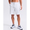 G Gradual Men’s Golf Shorts 9″ Lightweight Casual Stretch Shorts for Men | 3 Pockets, Stretch, Quick Dry, Breathable, Moisture wicking, Expandable Waistband, Zip fly, Dress Work Shorts(White)