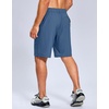 G Gradual Men’s Hiking Shorts 9″ Lightewight Casual Shorts for Men Quick Dry Stretch Golf Shorts with 3 Zipper Pockets Summer(Blue,XXL)