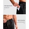 G Gradual Men’s Running Gym Shorts with Compression Liner 5″/ 7″/ 9″ Quick Dry Workout Athletic Shorts for Men Zipper Pockets(Black Totem)