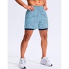 G Gradual Men’s Running Gym Shorts with Compression Liner 5″/ 7″/ 9″ Quick Dry Workout Athletic Shorts for Men Zipper Pockets(Blue Geometry)