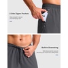 G Gradual Men’s Running Gym Shorts with Compression Liner 5″/ 7″/ 9″ Quick Dry Workout Athletic Shorts for Men Zipper Pockets(Dark Grey)