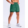 G Gradual Men’s Running Gym Shorts with Compression Liner 5″/ 7″/ 9″ Quick Dry Workout Athletic Shorts for Men Zipper Pockets(Green Geometry)