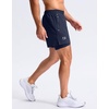 G Gradual Men’s Running Gym Shorts with Compression Liner 5″/ 7″/ 9″ Quick Dry Workout Athletic Shorts for Men Zipper Pockets(Navy)