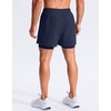 G Gradual Men’s Running Gym Shorts with Compression Liner 5″/ 7″/ 9″ Quick Dry Workout Athletic Shorts for Men Zipper Pockets(Navy)