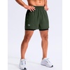 G Gradual Men’s Running Gym Shorts with Compression Liner 5″/ 7″/ 9″ Quick Dry Workout Athletic Shorts for Men Zipper Pockets(Olive)