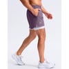 G Gradual Men’s Running Gym Shorts with Compression Liner 5″/ 7″/ 9″ Quick Dry Workout Athletic Shorts for Men Zipper Pockets(Purple)