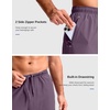 G Gradual Men’s Running Gym Shorts with Compression Liner 5″/ 7″/ 9″ Quick Dry Workout Athletic Shorts for Men Zipper Pockets(Purple)