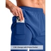 G Gradual Men’s Running Gym Shorts with Compression Liner 5″/ 7″/ 9″ Quick Dry Workout Athletic Shorts for Men Zipper Pockets(Royal Blue)