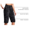 G Gradual Women’s 13″ Long Hiking Shorts with 3 Pockets | Lightweight, Quick Dry, Water Resistant, UPF 50+, Zipper Pocket, Elastic Waist, Summer, Outdoor, Travel, Walking(Grey Camo)