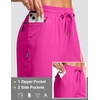 G Gradual Women’s 13″ Long Hiking Shorts with 3 Pockets | Lightweight, Quick Dry, Water Resistant, UPF 50+, Zipper Pocket, Elastic Waist, Summer, Outdoor, Travel, Walking(Rose)