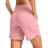 G Gradual Women’s Athletic Shorts 6″ High Waisted Casual Shorts for Women | Stretchy, Quick Dry, Breathable, Lightweight, Moisture-Wicking, Soft, Comfortable，Walking, Workout, Daily(Light Pink)