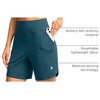 G Gradual Women’s Athletic Shorts 6″ High Waisted Casual Shorts for Women | Stretchy, Quick Dry, Breathable, Lightweight, Moisture-Wicking, Soft, Comfortable，Walking, Workout, Daily(Green)