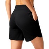 G Gradual Women’s Athletic Shorts 6″ High Waisted Casual Shorts for Women | Stretchy, Quick Dry, Breathable, Lightweight, Moisture-Wicking, Soft, Comfortable，Walking, Workout, Daily(Black)