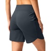 G Gradual Women’s Athletic Shorts 6″ High Waisted Casual Shorts for Women | Stretchy, Quick Dry, Breathable, Lightweight, Moisture-Wicking, Soft, Comfortable，Walking, Workout, Daily(Charcoal)
