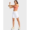 G Gradual Women’s Athletic Shorts 6″ High Waisted Casual Shorts for Women | Stretchy, Quick Dry, Breathable, Lightweight, Moisture-Wicking, Soft, Comfortable，Walking, Workout, Daily(White)