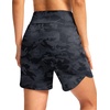 G Gradual Women’s Athletic Shorts 6″ High Waisted Casual Shorts for Women | Stretchy, Quick Dry, Breathable, Lightweight, Moisture-Wicking, Soft, Comfortable，Walking, Workout, Daily(Black Camo B)