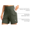 G Gradual Women’s Athletic Shorts 6″ High Waisted Casual Shorts for Women | Stretchy, Quick Dry, Breathable, Lightweight, Moisture-Wicking, Soft, Comfortable，Walking, Workout, Daily(Sage Green)