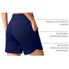 G Gradual Women’s Athletic Shorts 6″ High Waisted Casual Shorts for Women | Stretchy, Quick Dry, Breathable, Lightweight, Moisture-Wicking, Soft, Comfortable，Walking, Workout, Daily(Dark Blue)