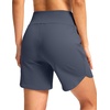 G Gradual Women’s Athletic Shorts 6″ High Waisted Casual Shorts for Women | Stretchy, Quick Dry, Breathable, Lightweight, Moisture-Wicking, Soft, Comfortable，Walking, Workout, Daily(Grey Blue)