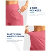 G Gradual Women’s Athletic Shorts 6″ High Waisted Casual Shorts for Women | Stretchy, Quick Dry, Breathable, Lightweight, Moisture-Wicking, Soft, Comfortable，Walking, Workout, Daily(Pink Red)