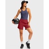 G Gradual Women’s Athletic Shorts 6″ High Waisted Casual Shorts for Women | Stretchy, Quick Dry, Breathable, Lightweight, Moisture-Wicking, Soft, Comfortable，Walking, Workout, Daily(Tomato Red)