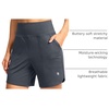 G Gradual Women’s Athletic Shorts 6″ High Waisted Casual Shorts for Women | Stretchy, Quick Dry, Breathable, Lightweight, Moisture-Wicking, Soft, Comfortable，Walking, Workout, Daily(Dark Grey)