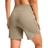 G Gradual Women’s Athletic Shorts 6″ High Waisted Casual Shorts for Women | Stretchy, Quick Dry, Breathable, Lightweight, Moisture-Wicking, Soft, Comfortable，Walking, Workout, Daily(Khaki)