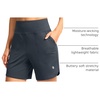G Gradual Women’s Athletic Shorts 6″ High Waisted Casual Shorts for Women | Stretchy, Quick Dry, Breathable, Lightweight, Moisture-Wicking, Soft, Comfortable，Walking, Workout, Daily(Charcoal)