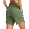 G Gradual Women’s Athletic Shorts 6″ High Waisted Casual Shorts for Women | Stretchy, Quick Dry, Breathable, Lightweight, Moisture-Wicking, Soft, Comfortable，Walking, Workout, Daily(Light Grey Sage)