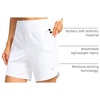 G Gradual Women’s Athletic Shorts 6″ High Waisted Casual Shorts for Women | Stretchy, Quick Dry, Breathable, Lightweight, Moisture-Wicking, Soft, Comfortable，Walking, Workout, Daily(White)