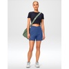 G Gradual Women’s Athletic Shorts 6″ High Waisted Casual Shorts for Women | V-High Waist Design, Soft, Quick Dry, Breathable, Lightweight, Moisture-Wicking, Lightweight, Workout, Daily(Deep Cobalt Blue)