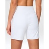 G Gradual Women’s Athletic Shorts 6″ High Waisted Casual Shorts for Women | V-High Waist Design, Soft, Quick Dry, Breathable, Lightweight, Moisture-Wicking, Lightweight, Workout, Daily(White)