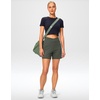G Gradual Women’s Athletic Shorts 6″ High Waisted Casual Shorts for Women | V-High Waist Design, Soft, Quick Dry, Breathable, Lightweight, Moisture-Wicking, Lightweight, Workout, Daily(Almond Green)