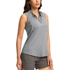 G Gradual Women’s Golf Shirts Lightweight 1/4 Zip Collared Tank Top | Sleeveless Polo Shirts, Curved Hem, Soft and Breathable, No Gaps Around The Armpits, Tennis, Pickleball, Casual(Heather Grey)