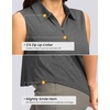 G Gradual Women’s Golf Shirts Lightweight 1/4 Zip Collared Tank Top | Sleeveless Polo Shirts, Curved Hem, Soft and Breathable, No Gaps Around The Armpits, Tennis, Pickleball, Casual(Heather Charcoal Grey)