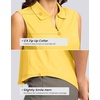 G Gradual Women’s Golf Shirts Lightweight 1/4 Zip Collared Tank Top | Sleeveless Polo Shirts, Curved Hem, Soft and Breathable, No Gaps Around The Armpits, Tennis, Pickleball, Casual(Heather Yellow)